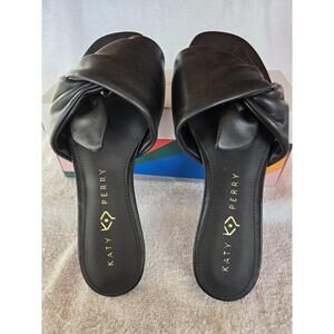 Katy Perry Halie Bow Sandal BLACK Size 7.5M Women's